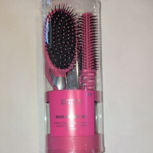 Pink 5 Pc Hair Brush Set  - New In Box
